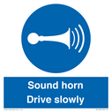 sound-horn-drive-slowly-warehousing-and-delivery-sign~